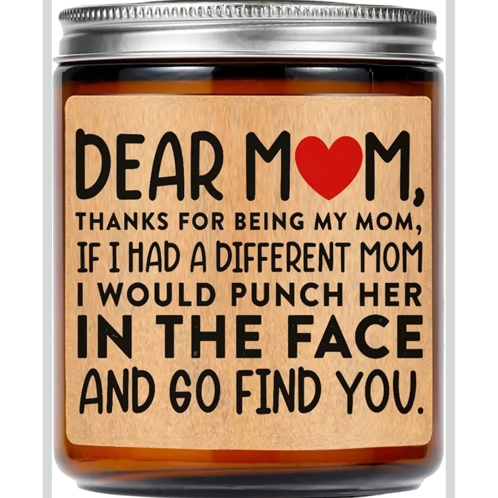 Funny Mom Gift Scented Candle Amber Jar Birthday Mother's Day Christmas ShinyKT